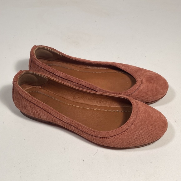 pink leather flats womens